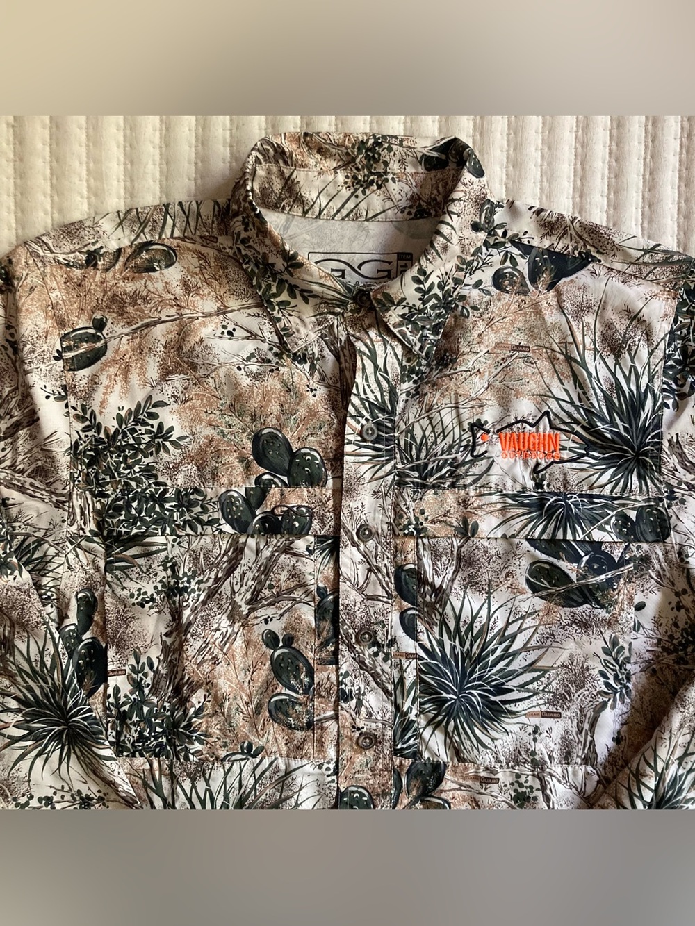 Game Guard Long Sleeve Desert Camo Shirt Men’s Medium Hunting Breathable 1024
